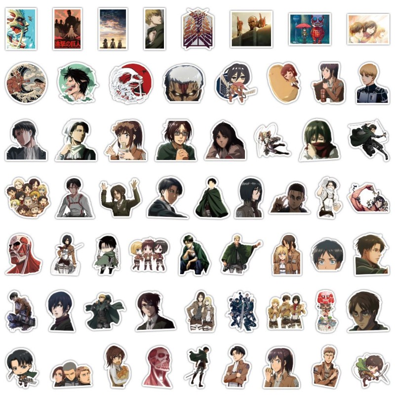 Laptop Accessories & Repair Jagtap Dairy Pimple Nilakh Pimpri Chinchwad Maharashtra - 60 autocollants anime Attack on Titan,