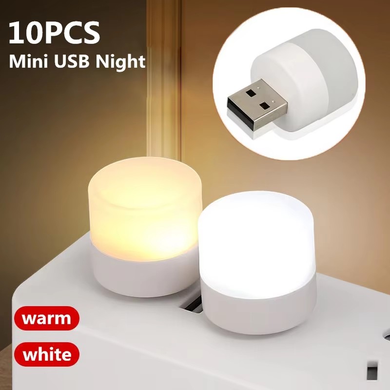 Usb Hub - 1/10 pièces, mini lampe de nuit