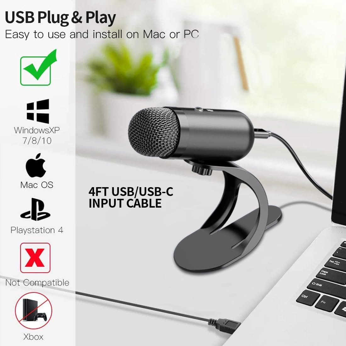 Usb Hub - Microphone USB professionnel à condensateur pour