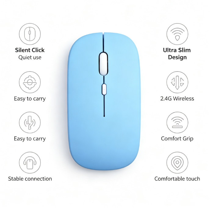 Souris sans fil silencieuse HT - Laptop Mouse avis et prix