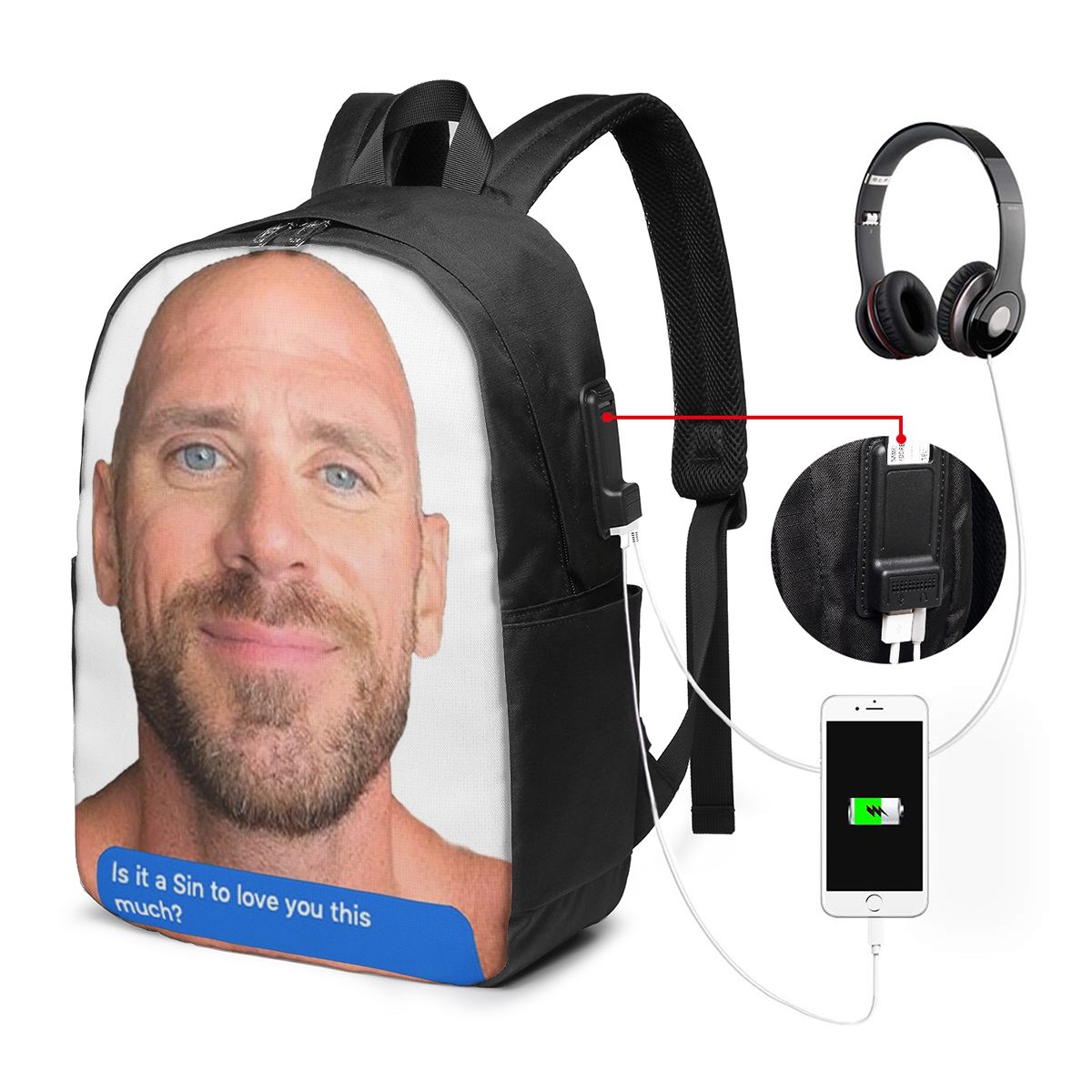 Johnny Sins Flirty Text Bubble - Laptop Bag avis et prix