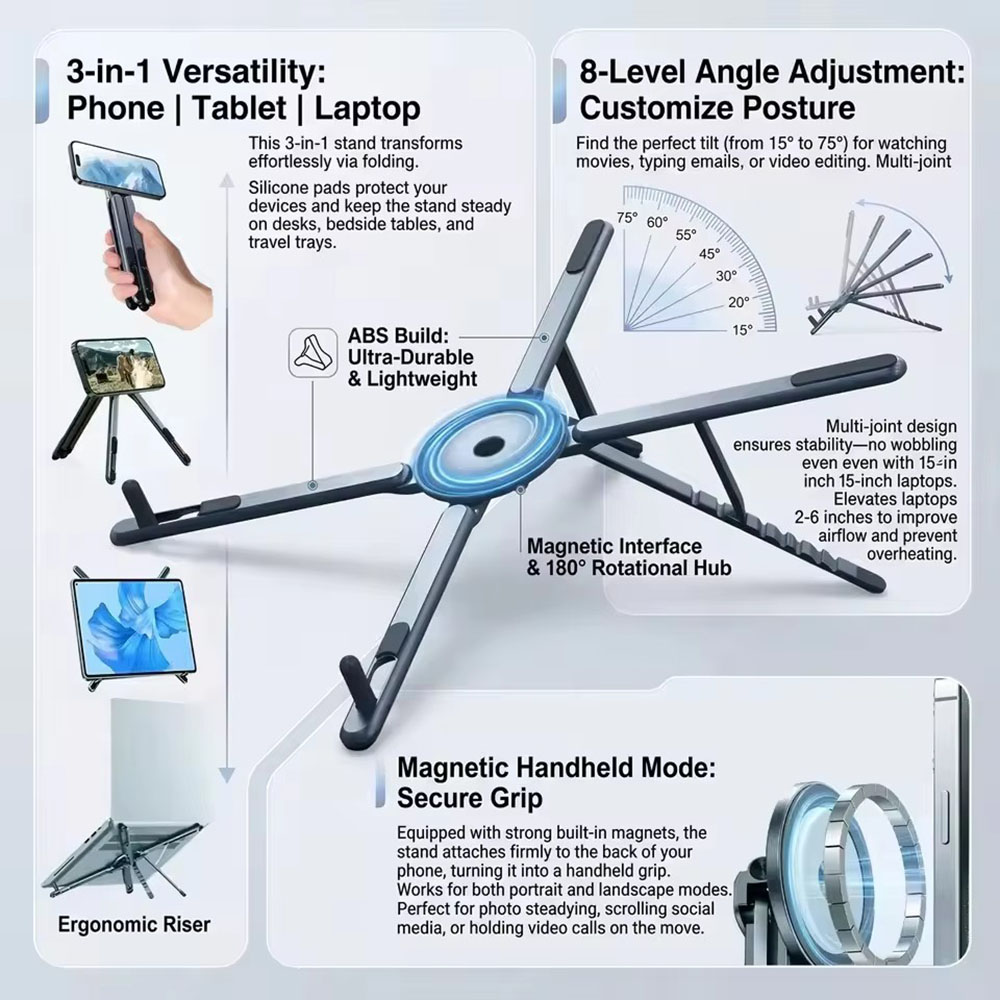 Support de téléphone magnétiqu - Laptop Stand avis et prix